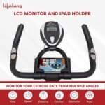 Lifelong Fit Pro Spin Fitness Bike with 10Kg Flywheel, Adjustable Resistance, LCD Monitor and Heart Rate Sensor for Fitness at Home, (LLF199, Black) - Image 6