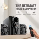 Intex 2100 Pro Auxiliary, Bluetooth Deep Bass Home Theater with Subwoofer 2.1 Channel with 55W Premium Signature Sound, Multiple Connectivity Modes, Master Remote and Sleek Finish (Black) - Image 7