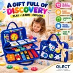 Qlect 12 in 1 Toddler Busy Binder & Busy Book for Toddlers 1-3 Years - Montessori Busy Board & Activity Book Kids 2-4 - Engaging Toys for 2-3 Years - Educational - ISI Approved, Made in India, Blue - Image 8