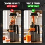 Rico Cold Press Slow Juicer with Ice Cream Maker | 5 Years Motor Warranty | Slow Juicer for Fruits, Vegetables & Nut Milk | 10% More Juice, Less Waste | Low Noise | Anti-Drip | Easy to Clean - Image 6