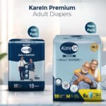 KareIn Premium Adult Diaper Tape M Size, Medium, Waist (76-114 cm 30'-45'), 10 Unit, Long Protection Hour, Unisex, Quick & Even Absorption, Anti-Bacterial, Leakproof, Odour Control, Wetness Indicator - Image 2