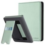 CoBak Case with Stand for Kindle Paperwhite 12th Gen 2024 Released (7") & Kindle Colorsoft Signature Edition - Durable PU Leather Cover with Auto Sleep Wake, Card Slot, Hand Strap Feature, Sage Green - Image 8
