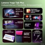 Lenovo Yoga Tab Plus Smartchoice AI Tablet with Pen + Keyboard |12.7" Display, 3K Resolution, 144 Hz|16GB RAM, 512GB ROM|Snapdragon 8 Gen 3|10200 mAh|6 Speakers|USB 3.0 with DP-Out|1Year ADP Free|Teal - Image 2