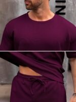 Vogaan Men's T-Shirt and Shorts Set | Top & Shorts Night Suits Set | Night Wear for Men - Image 5