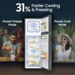 Samsung 350 L, 3 Star, Convertible 5-in-1, Digital Inverter, Frost Free Double Door, WiFi Bespoke AI Refrigerator (RT38HG5A23S8HL, Silver, Elegant Inox, 2026 Model) - Image 10
