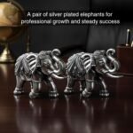 Dev Aastha 999 Pure Silver Plated Elephant Murti Pack of 2 | 3 Inch Vastu & Good Luck Showpiece for Temple, Puja Room & Living Room Decor | Perfect Religious Gift Item. - Image 6