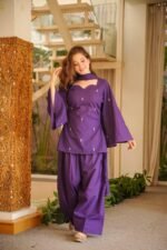 ANNI Designer Women's Cotton Blend Embroidered Straight Kurta with Farshi Salwar and Dupatta | Ethnic Kurta Set for Women Stylish Indian Outfit Designer Suit Set Ethnic Clothing Collection - Image 2