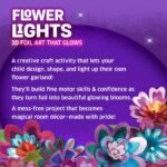 Chalk & Chuckles Flower Lights, DIY Foil Art Craft Kit for Girls 9-12 Years - Image 8