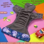 Kids Need Leakage Proof cloth diaper for babies 0 to 3 years High Absorbent 1 Reusable diaper cover 1 Insert pad combo Pack 5-18Kg Adjustable free size Washable Pocket cloth diapers for babies B7 - Image 6