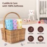 LuvLap 100% Cotton Muslin Baby Swaddle Set, Baby Towel, Size-120cm x 100cm (47"x39"), Dots Hearts Print, 0-18 Month+, Printed Mulmal Muslin Swaddle Wrap for New Born, Pack of 3 - Image 3