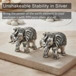 Dev Aastha 999 Pure Silver Plated Elephant Murti Pack of 2 | 3 Inch Vastu & Good Luck Showpiece for Temple, Puja Room & Living Room Decor | Perfect Religious Gift Item. - Image 8