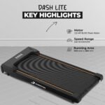 Durafit91™ Dash Lite 2.5HP Peak BLDC Motor Walkpad Treadmill with Remote Control |100 kg User Capacity Walking Pad| 8 km/h Max Speed | LED Display with Under-Desk Design | Home Use - Image 2