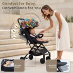 R for Rabbit Pocket Stroller Lite Baby Stroller, Portable Travel Friendly Pre Installed Baby Trolley Stroller & Pram for Newborn Babies of Age 0 to 3 Years | (Black Multi) - Image 6