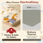 StarAndDaisy Foldable Baby Play Mat 6 x 6.5 ft, 8MM Thick XPE Foam Playmat, Reversible 2-in-1 Design, Lightweight Cushioned Floor Mat for Crawling, Playing & Learning - Image 7