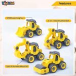 Toyshine Take Apart Toy 4 Pack - DIY Construction Engineering Car Toy Set Kids STEM Sand Toys for Toddlers Age 3-5, Building Sandbox Toys Truck, Birthday Gifts for Boys 2 3 4 5 6 Year Old - Image 4