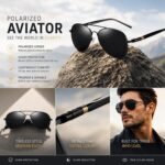 Dervin Polarized Sunglasses | Full Rim Pilot Shape | 100% UV Protected Sunglasses For Men & Women - Image 4