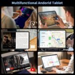 Android 13 Tablet with Keyboard - 12GB+128GB, 1TB Expandable, 2-in-1 with 10-inch Display, Case, Mouse, Stylus, 8000mAh Battery, 2.4G/5G WiFi, GPS, Certified - Silver - Image 8