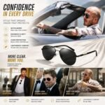 Dervin Polarized Sunglasses | Full Rim Pilot Shape | 100% UV Protected Sunglasses For Men & Women - Image 5