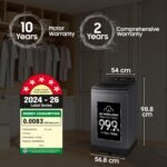 Samsung 8 Kg, 5 Star, Hygiene Steam, Ecobubble, Quick Wash, Soft Closing Door, Digital Inverter, Fully-Automatic Top Load Washing Machine (WA40F08H2CTL, In-Built Heater, Stainwash, Deep Charcoal) - Image 2