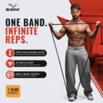 Slovic Latex Resistance Band for Workout [15-30 KG] | Black - Image 2
