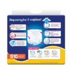 Lifree Durable Absorb Adult Diaper Pants | Size S | 24–33 Inches | Prevents Leakage & Heviness | Quick Dry Sheet | Breathable Waistband | High Absorption Up to 12 Hours | Easy to Wear | 10 Count - Image 3