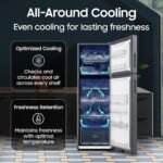 Samsung 256 L, 3 Star, Convertible, Digital Inverter Frost Free Double Door Refrigerator (RT40H30U3THL, Silver, Refined Inox, 2026 Model) - Image 7
