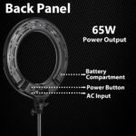 Osaka 18-Inch LED Ring Light 65W with Tripod Stand & Remote – for DSLR, Mobile, YouTube, Makeup & Vlogging - Image 6