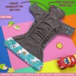Kids Need Leakage Proof cloth diaper for babies 0 to 3 years High Absorbent 1 Reusable diaper cover 1 Insert pad combo Pack 5-18Kg Adjustable free size Washable Pocket cloth diapers for babies B8 - Image 6