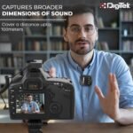 Digitek DWM-101 Wireless Microphone System with ANC Noise Reduction, 360° Sound Capture, Up to 12H Working Time, for DSLR Camera, Android & iOS Smartphones, Vlogging & Audio Recording - Image 5