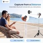 Tygot T9 Selfie Stick Tripod, 67 Inch (170CM) Reinforced Tripod for Mobile Phone, Multi-Functional Bluetooth Long Selfie Stick for Travel,Vlogging,Compatible with iPhone and All Smartphones - Image 5