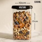 VOLTURI Air Tight Containers for Kitchen Storage (Pack of 6, 1200 ML), Kitchen Storage Box, Airtight Container Set, Fridge Storage Containers for Pulses, Cereals, Grains, Fruits, Vegetables - Image 3