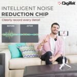 Digitek DWM-101 Wireless Microphone System with ANC Noise Reduction, 360° Sound Capture, Up to 12H Working Time, for DSLR Camera, Android & iOS Smartphones, Vlogging & Audio Recording - Image 6
