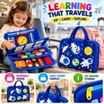 Qlect 12 in 1 Toddler Busy Binder & Busy Book for Toddlers 1-3 Years - Montessori Busy Board & Activity Book Kids 2-4 - Engaging Toys for 2-3 Years - Educational - ISI Approved, Made in India, Blue - Image 5