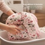 BAYBEE Baby Bedding Set for New Born Baby, Bed Mattress with Mosquito Net & Neck Pillow, Baby Nest Travel Mat, Baby Lounger Set for Baby Boy Girl 0-6 Months (Pink) - Image 5