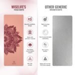 Wiselife tpe Printed 6MM Yoga Mat + Yoga Strap For Men, Women, Kids|Anti-Slip Extra thick, long & Wide Exercise Sports Mat For Workout, Fitness, Yoga, Gym, Home & Pilates (Botanical) - Image 8