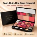 HUDA GIRL All-in-One Makeup Kit with Mirror - Includes 24 Eyeshadow Palette with Brush, 3 Eyebrow Powder, 3 Lip Gloss, 2 Applicator, Blush Contour and Highlighter Palette for Girl & Womens - Image 8