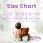 TEDDYY Easy Baby S Size Diaper Tape Style |132 Count (Small) | 3-8 kgs (Pack of 2) | Quick Absorbency | Extra Super Soft | Anti - Bacterial | Colour Changing Wetness Indicator with Adjustable Grip Tapes - Image 7