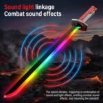 VikriDA Neon Sword Spark Blade Toy with Hit Sensor, Sound & Fog Effect, Type-C Rechargeable - 27" Educational Toy - Image 6