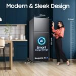 Samsung 330 L, 3 Star, Convertible 5-in-1, Digital Inverter, Frost Free Double Door, WiFi Bespoke AI Refrigerator (RT34HG5A23BXHL, Luxe Black, 2026 Model) - Image 2