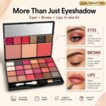 HUDA GIRL All-in-One Makeup Kit with Mirror - Includes 24 Eyeshadow Palette with Brush, 3 Eyebrow Powder, 3 Lip Gloss, 2 Applicator, Blush Contour and Highlighter Palette for Girl & Womens - Image 6