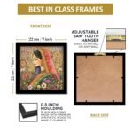 Rousrie Madhubani Art Framed Painting For Home, Living Room, Hall | Traditional Rajasthani Pichwai Art Paitnings With Frame For Home Decor (Set Of 4) - Image 6
