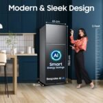 Samsung 350 L, 3 Star, Convertible 5-in-1, Digital Inverter, Frost Free Double Door, WiFi Bespoke AI Refrigerator (RT38HG5A23BXHL, Luxe Black, 2026 Model) - Image 2