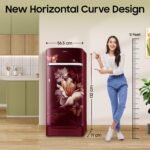 Samsung 189 L, 5 Star, Digital Inverter, Direct-Cool Single Door Refrigerator (RR21H2H25RZ/HL, Midnight Blossom Red, Base Stand Drawer, Single Touch Defrost, 2026 Model) - Image 2