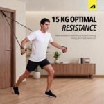 Boldfit Resistance Tube with Foam Handles, Door Anchor for Exercise & Stretching, Suitable in Home & Gym Workout for Men & Women-15kg-Black - Image 4
