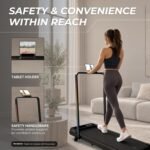 Cult Walking pad Prime Treadmill (3.5HP Peak Power) Compact & Foldable Under Desk DC Motor Treadmill |2-Level Incline | Max Weight: 120kg | Home use with Remote Control - Image 5