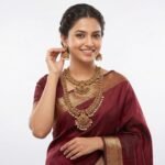 Gold Plated Temple Long Haram Necklace Set for Women | Traditional Lakshmi Design Bridal Jewelry Set with Matching Jhumka Earrings | South Indian Ethnic Artificial Jewellery - Image 7