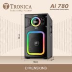 Tronica AI780 Bluetooth Home Theatre Speaker System with 60W Sound & Bass Boost, LED Display, RGB Lights, FM, USB, AUX, Mic Support & Remote Control - Image 6