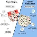 VParents Padded Underwear for Babies and Toddlers with 3 Layers of Cotton Padding Potty Training Pull Up & Diaper-Free Time Pack of 3 (2-3 years) Fruitie car and heart - Image 6