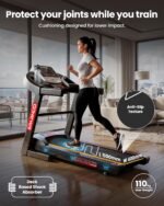 Sparnod Fitness STH-1200 Motorized Treadmill for Home Use, 4 HP Peak DC Motor, Bluetooth,12 km/hr Speed, 110 kg Max User Weight, 12 Preset Workouts, Manual Incline, Hi-Fi Speaker, Safety Key - Image 6