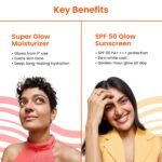 Foxtale Glow On Heartbeat Skincare Gift Set | Hydrating Cleanser, 12% Niacinamide Serum, Super Glow Moisturizer & SPF 50 Glow sunscreen | Travel-Friendly Kit for Radiant Skin | for Men & Women - Image 4